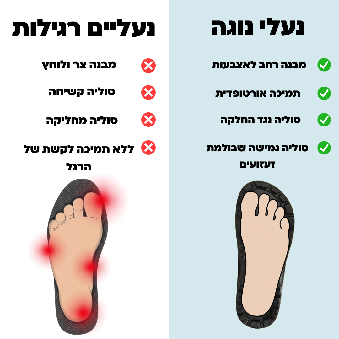 נעלי NOGA - נעלי בריאות ללא כאבי רגליים וגב